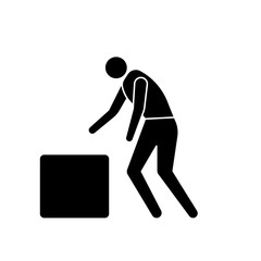 man carrying box icon