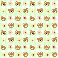 Obraz premium seamless pattern with funny bear