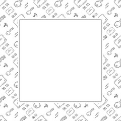 business frame. doodle startup square frame. business background
