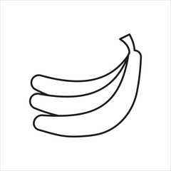 Banana icon outline vector