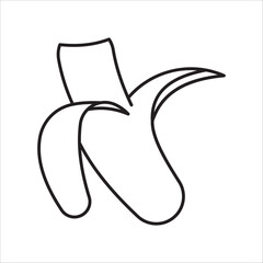 Banana icon outline vector