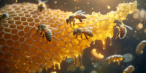 honey, bee, honeycomb, sweet, food, wax, yellow, macro, hexagon, nature, cell, beeswax, beehive, healthy, hive, comb, propolis, pattern, insect, medicine, shape, beekeeping, bees, gold, orange, natura