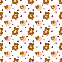 seamless background with teddy bears