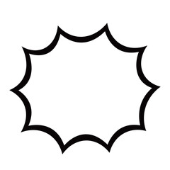  漫画風ふきだし5 太い線