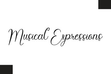 Fototapeta premium Musical Expressions Music Quote Stylish Typography Text