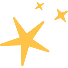 Hand drawn Gold Sparkling star ornament