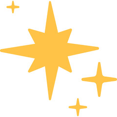 Hand drawn Gold Sparkling star ornament