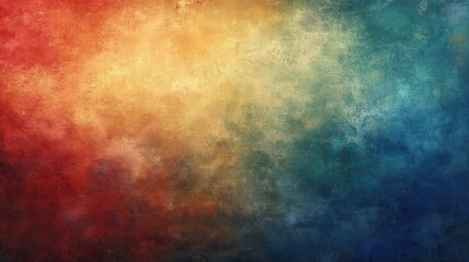 Obraz premium Abstract grunge background, red, orange, blue hues blend. Ideal for website design, adding a vintage or textured feel to projects.