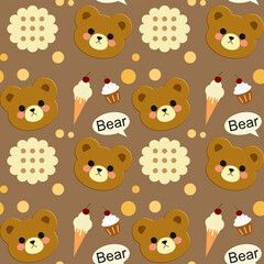 seamless pattern with funny animals