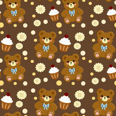 Obraz premium seamless pattern with teddy bear