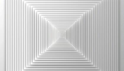 Obraz premium Abstract perspective of nested square shapes in white. Could be used as background