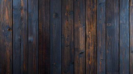 Naklejka premium Vertical Wooden Plank Surface Texture With Brown and Black Tones Showing Natural Grain and Detailed Texture
