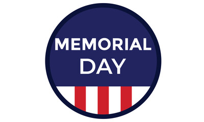 USA memorial day celebration label set.