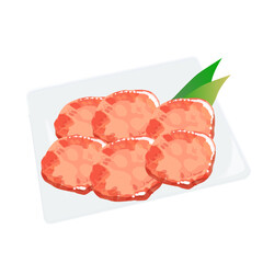 焼肉_タン塩_イラスト