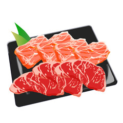 焼肉_カルビ_イラスト