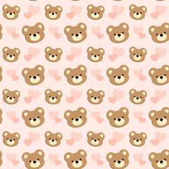 seamless pattern with teddy bear