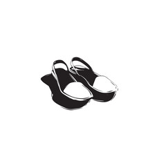 pair of flip flops on white