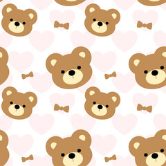seamless pattern with teddy bear