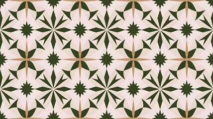 Fototapeta premium Seamless Ornamental Pattern with Abstract Floral and Geometric Texture