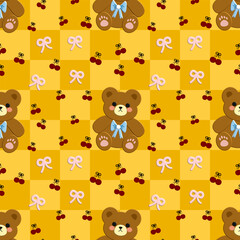 seamless pattern with funny animals