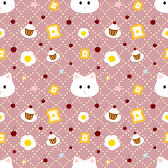 seamless pattern with cats 