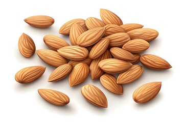 Obraz premium Delicious Almonds High-Resolution Image of Scattered Nuts