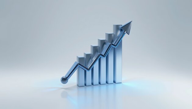 Business growth analysis financial forecast cgi graph professional digital environment