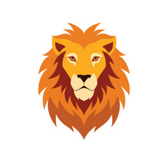 Lion head on white background, perfect for logos, tattoos, branding, and wildlife-themed designs.