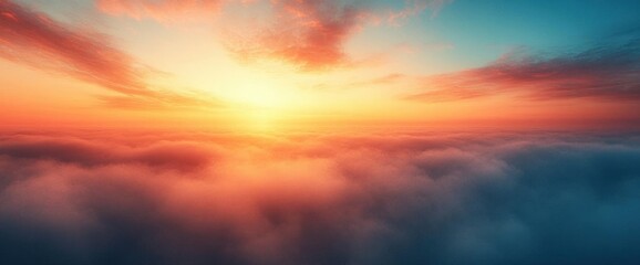 Obraz premium Vibrant Sunset Through Clouds