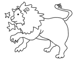 Clip art of Leo zodiac sign