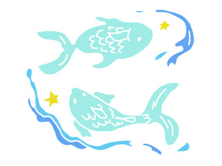 Clip art of Pisces