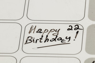 Celebrate a special moment with a heartfelt birthday wish written by hand