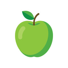 Green apple with white background