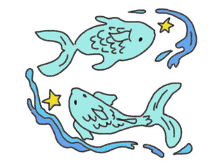 Clip art of Pisces