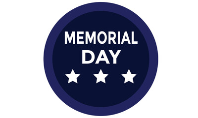 USA memorial day celebration label set.