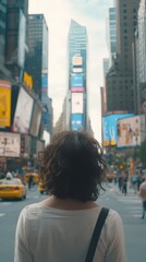 Fototapeta premium NYC Street View, Woman Walking