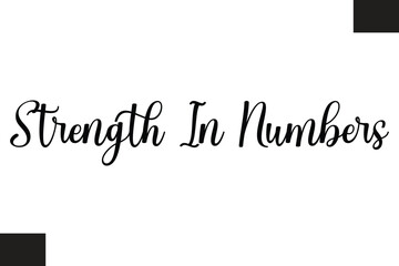 Strength In Numbers Typography Text Fitness Saying