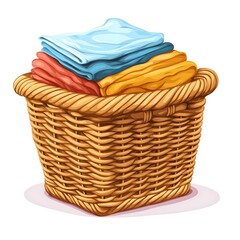 Colorful Laundry Basket - Neat and Organized Fabric Storage for Cozy Home Decor