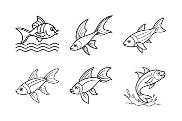 set of fish icons
