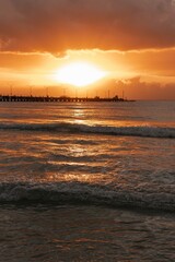 Naklejka premium sunset over the sea