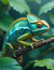 Fototapeta premium Masters of Camouflage: The Beauty and Mystery of Chameleons