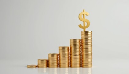 Investment growth visualization business image studio close-up finance