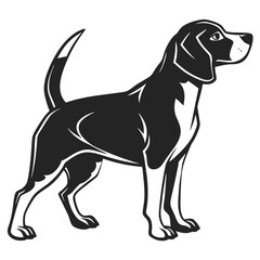 Beagle Dog Silhouette vector illustration