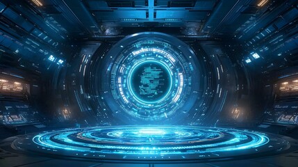The Future of Financial Intelligence: A High-Tech Supercomputer Optimizing Global Economic Strategies and Investments.