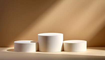 Podium with brown background for product