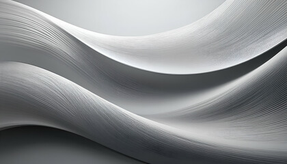 White Abstract Waves Background Soft white paper-layer wave textures. Clean and elegant for product display, websites, or presentation designs.

