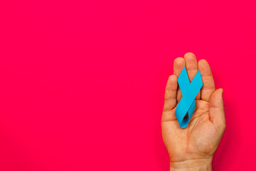 Support blue ribbon awareness for cancer detection and prevention in healthcare