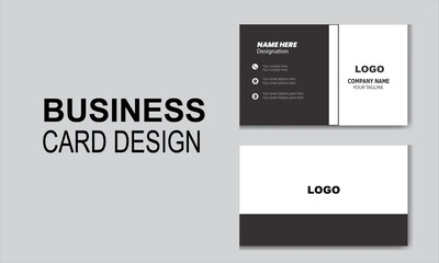 business card design template with black color
