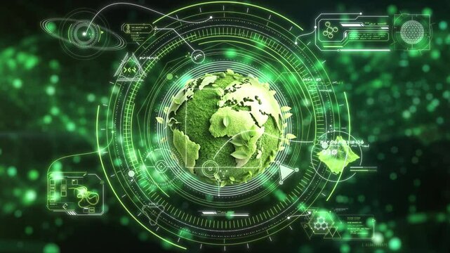 Green planet earth showing ecology and environmental conservation