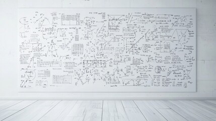 Advanced Mathematical Formulas and Calculations on Whiteboard